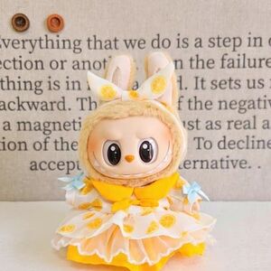 Sweet Citrus Dress Clothes for Labubu Fits All Three Versions